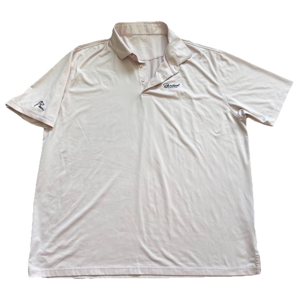RHOBACK BARSTOOL GOLF LOGO Light Pink Polo Shirt XXXL - Picture 6 of 7